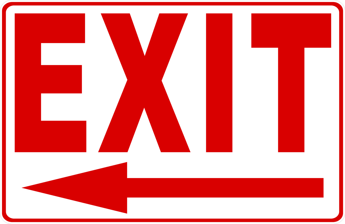 Exit Sign with Optional Directional Arrows – Signs by SalaGraphics