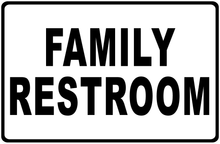 Family Restroom With Optional Directional Arrow Sign