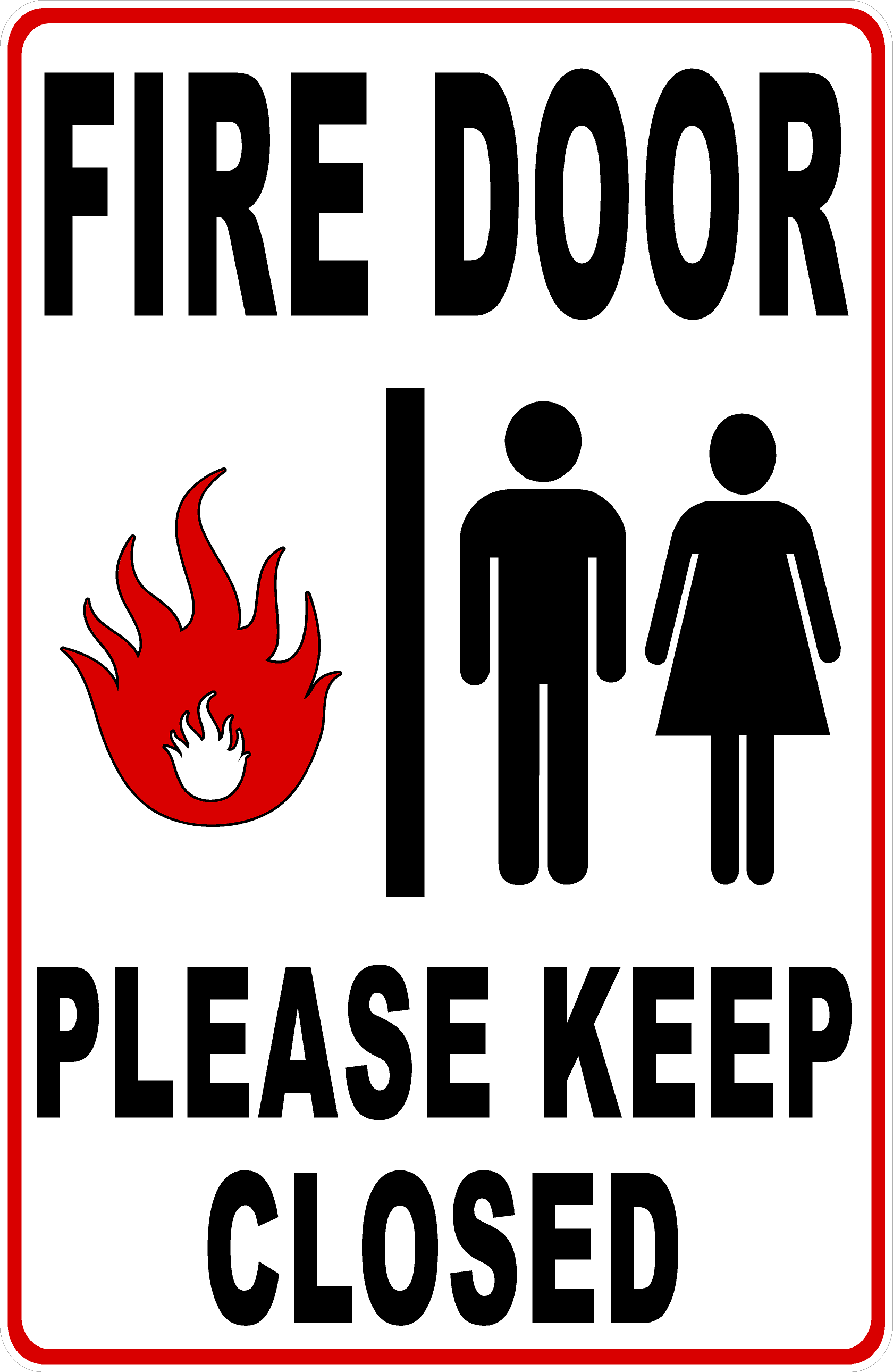 Fire Door Please Keep Closed Sign
