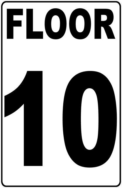 Floor Numbering Sign