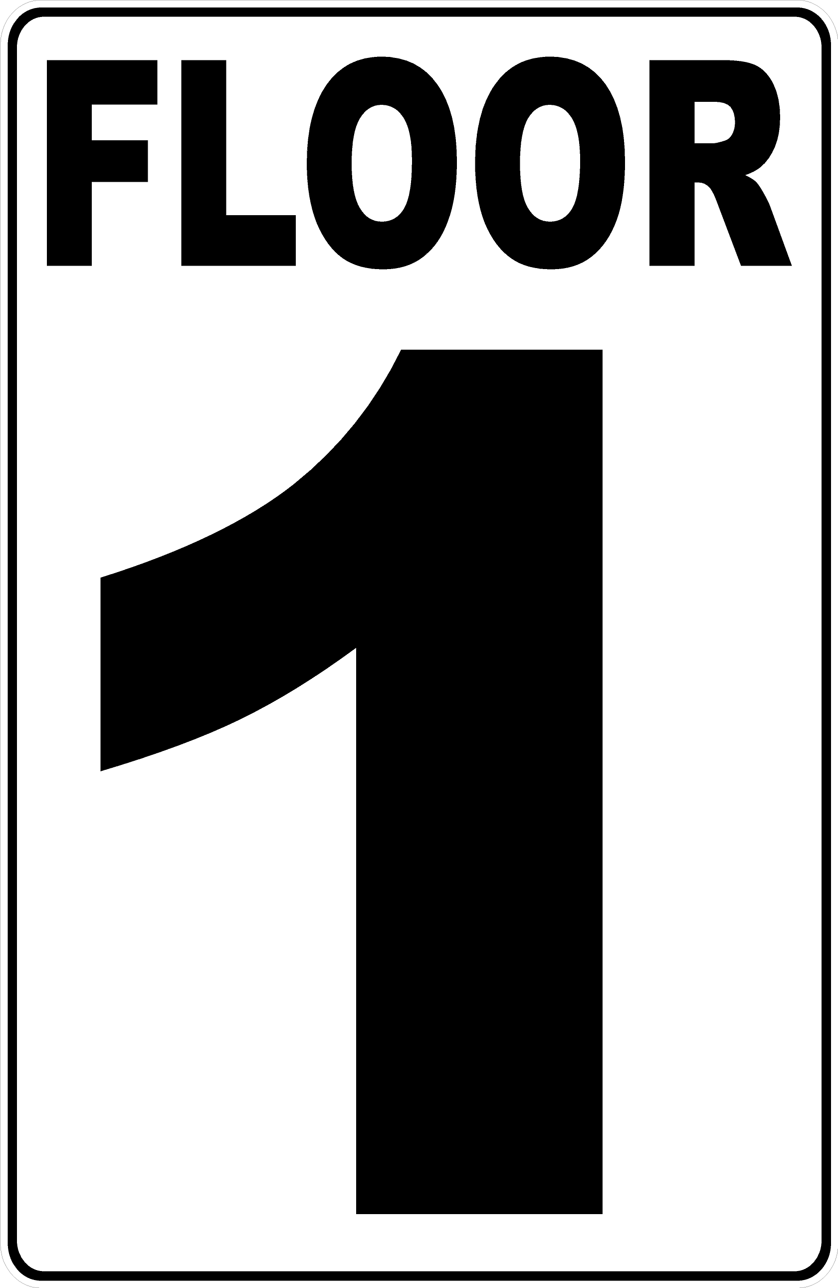 First Floor Number Floor Numbering Sign – Signs by SalaGraphics