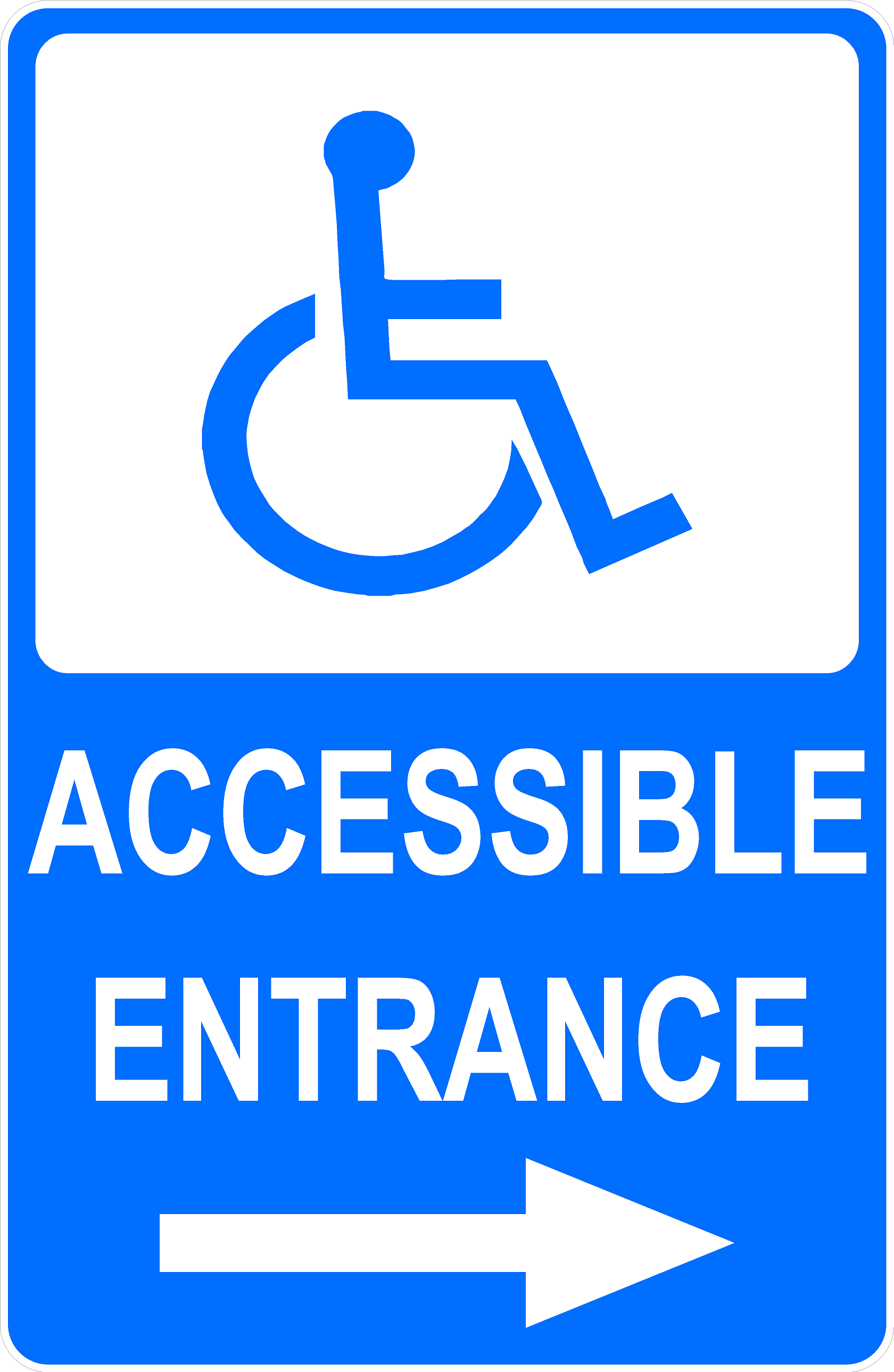 Handicapped Accessible Entrance with Optional Directional Arrow Sign ...