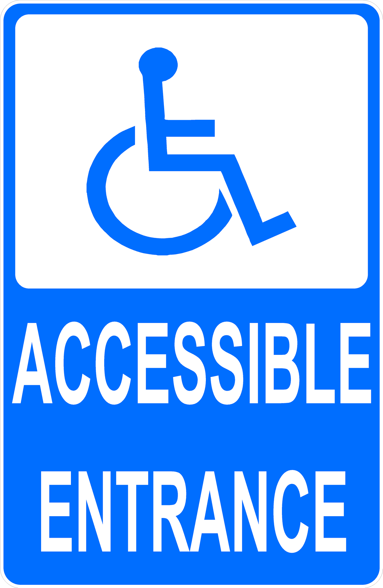 Acessable Sign Handicap Accessible Entrance Sign with Optional Directional Arrow ...