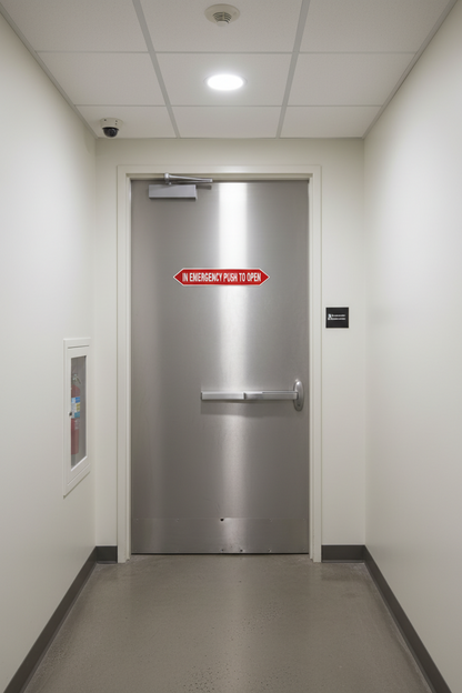 In Emergency Push to Open Decal Sala Graphics