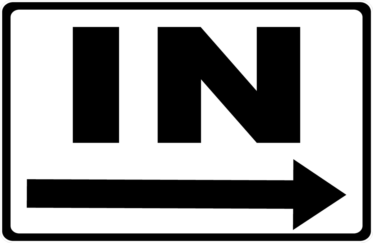 In Sign With Optional Directional Arrow – Signs by SalaGraphics