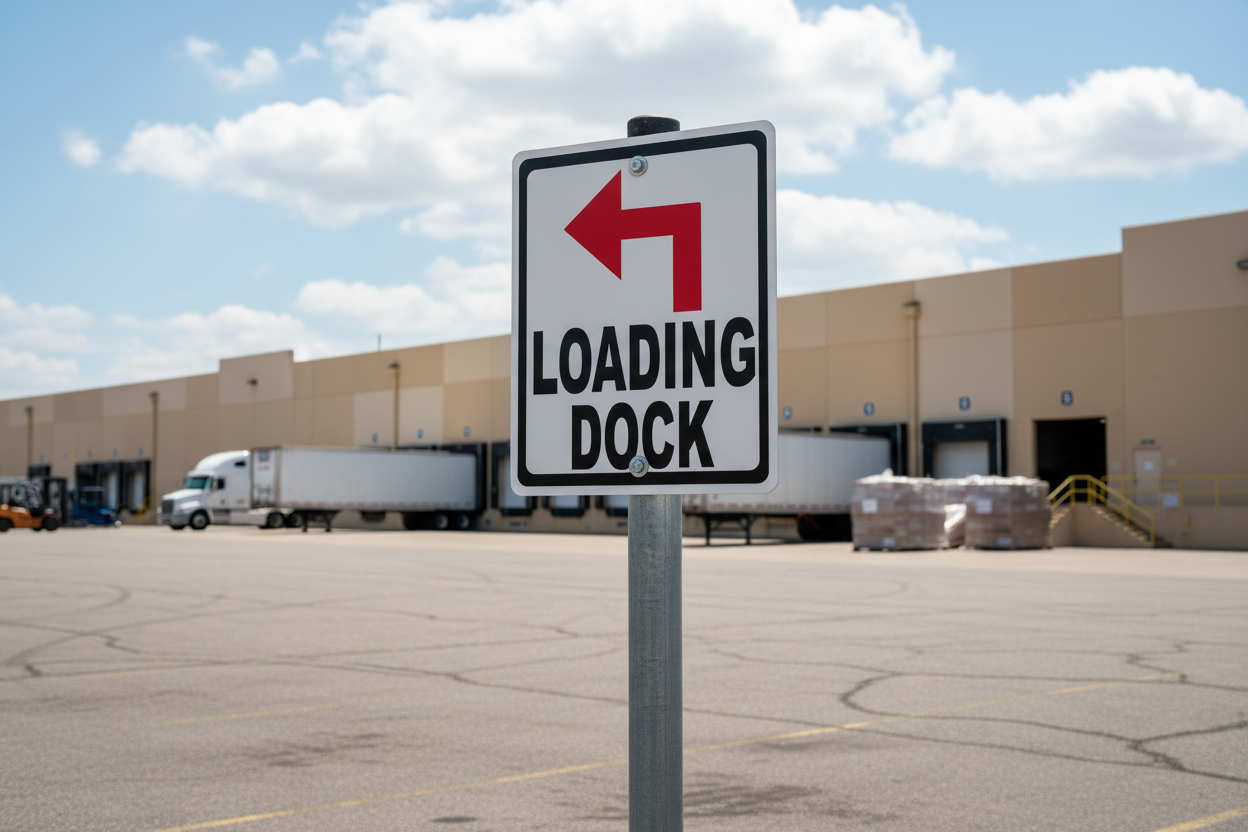 Loading Dock Sign Left Arrow Sala Graphics