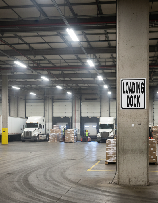 Loading Dock Closure Sign Loading Dock Sign with Directional Arrow – signs by salagraphics