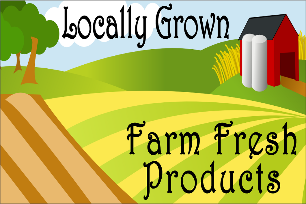 Locally Grown Farm Fresh Products Decal Multi-Pack