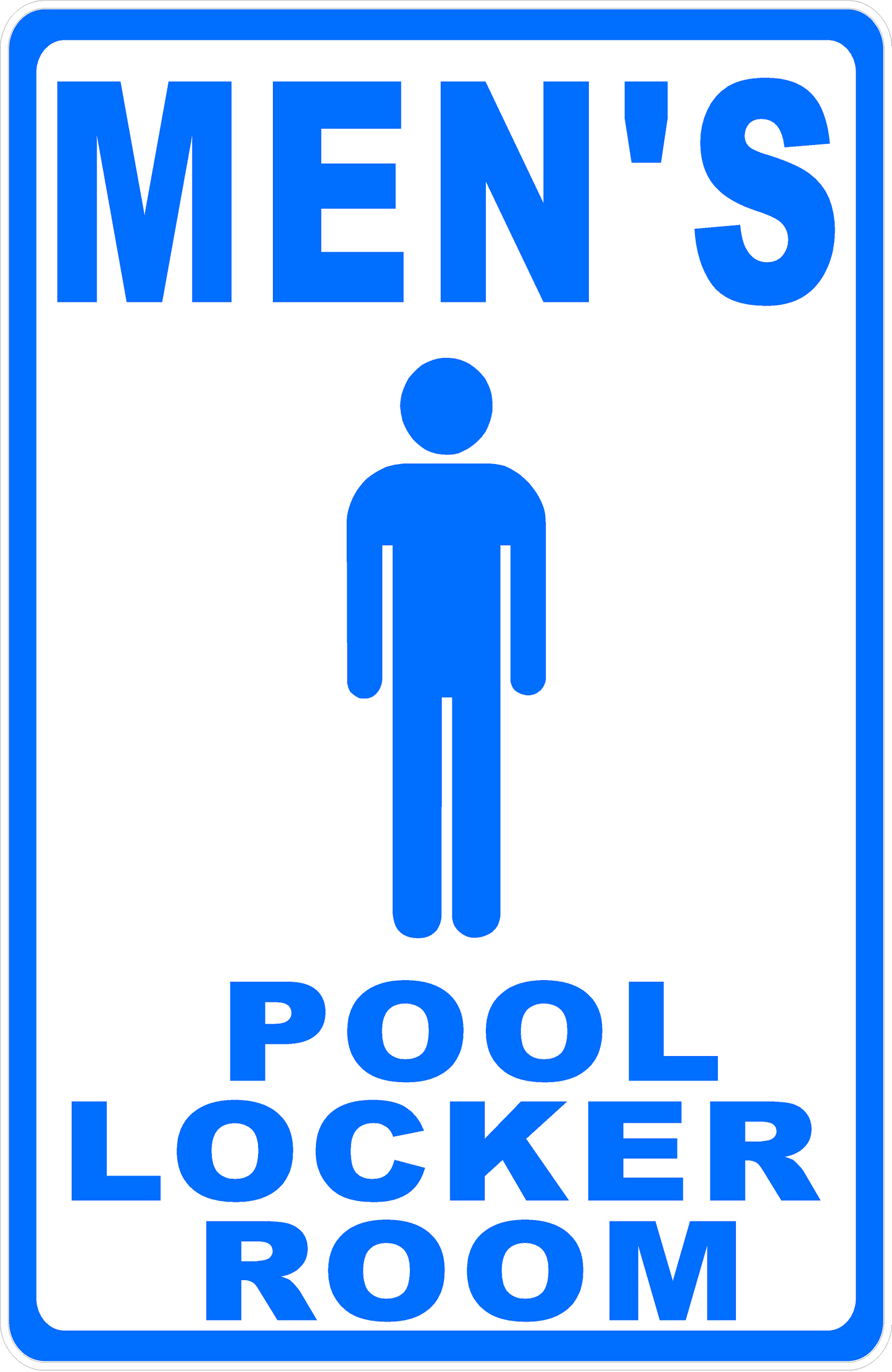 Pool Locker Room Sign