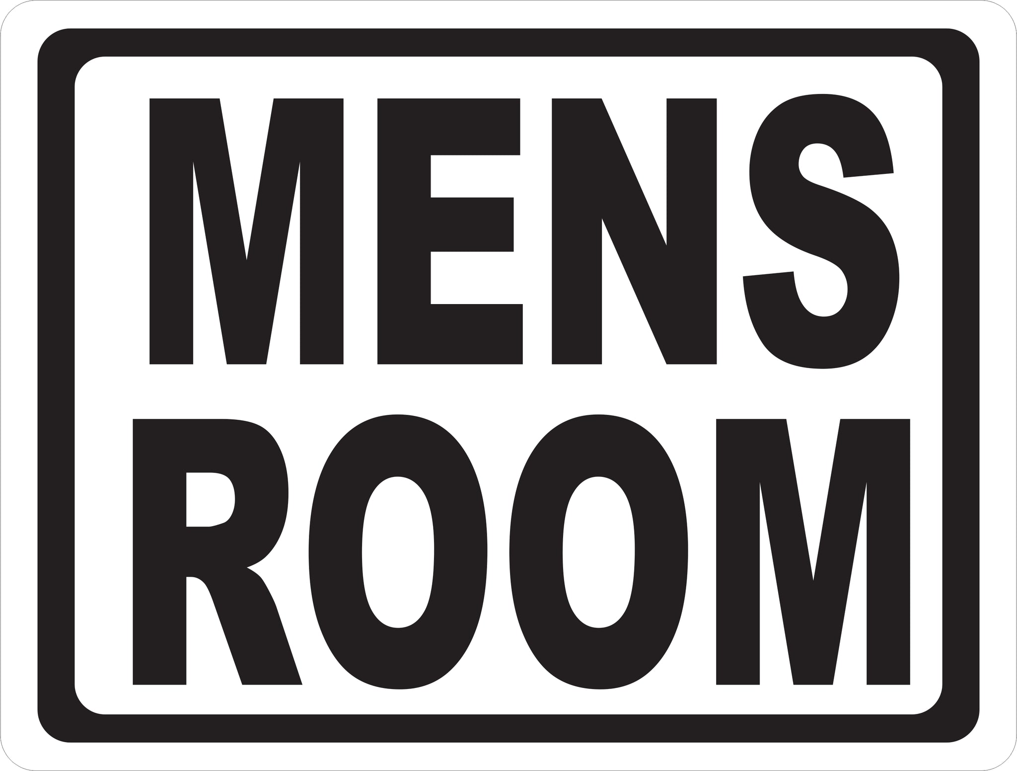 Men's Room Sign - Signs by SalaGraphics