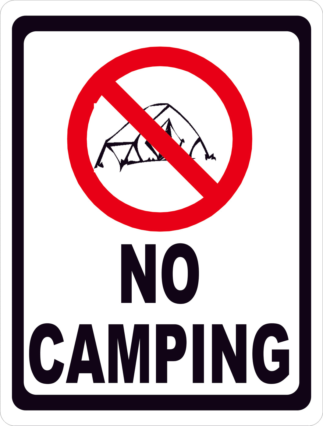 No Camping Sign