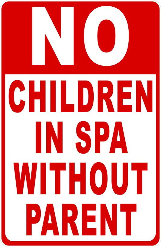 No Children in Spa without Parent Sign