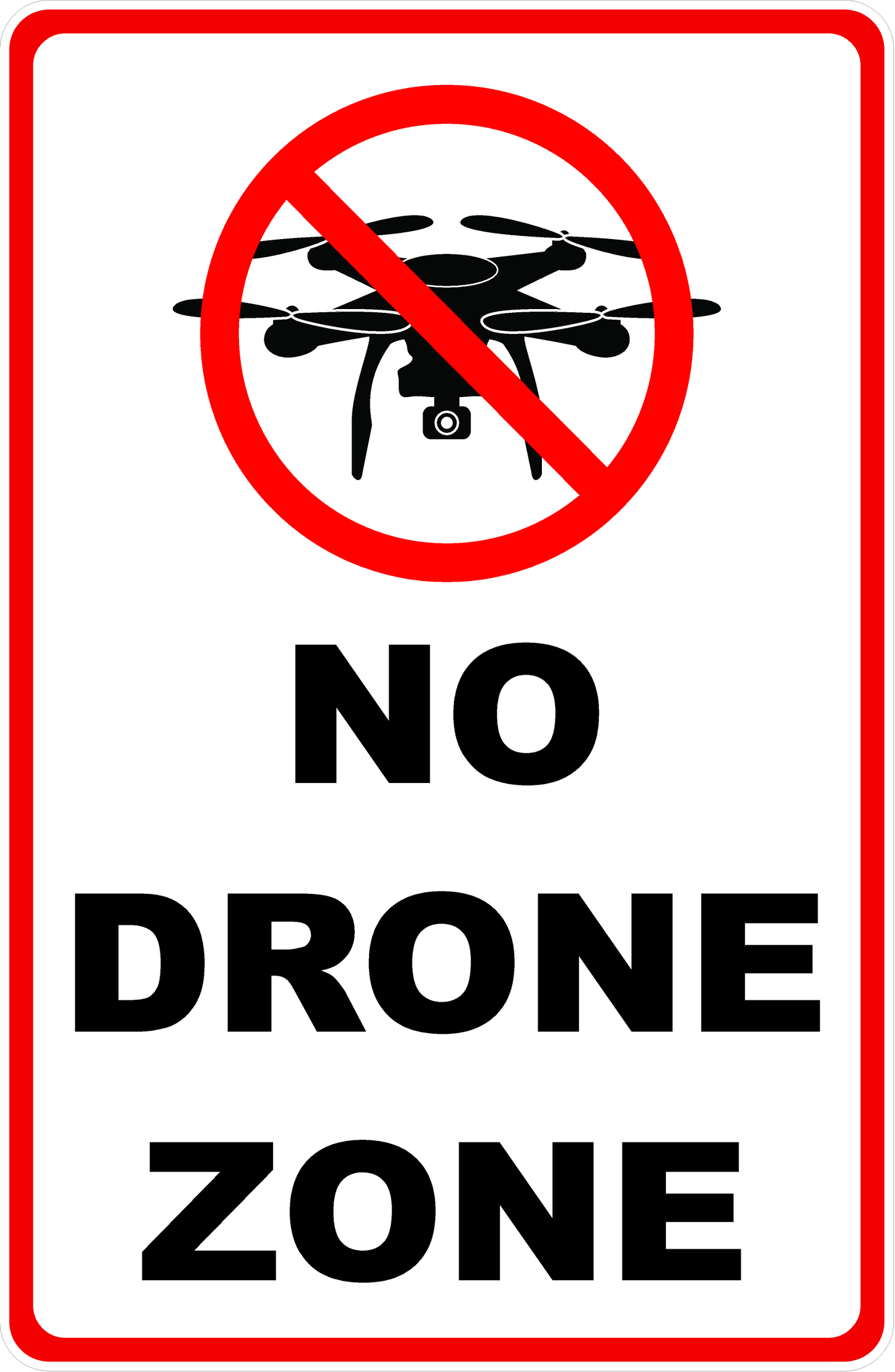 No Drone Zone Sign