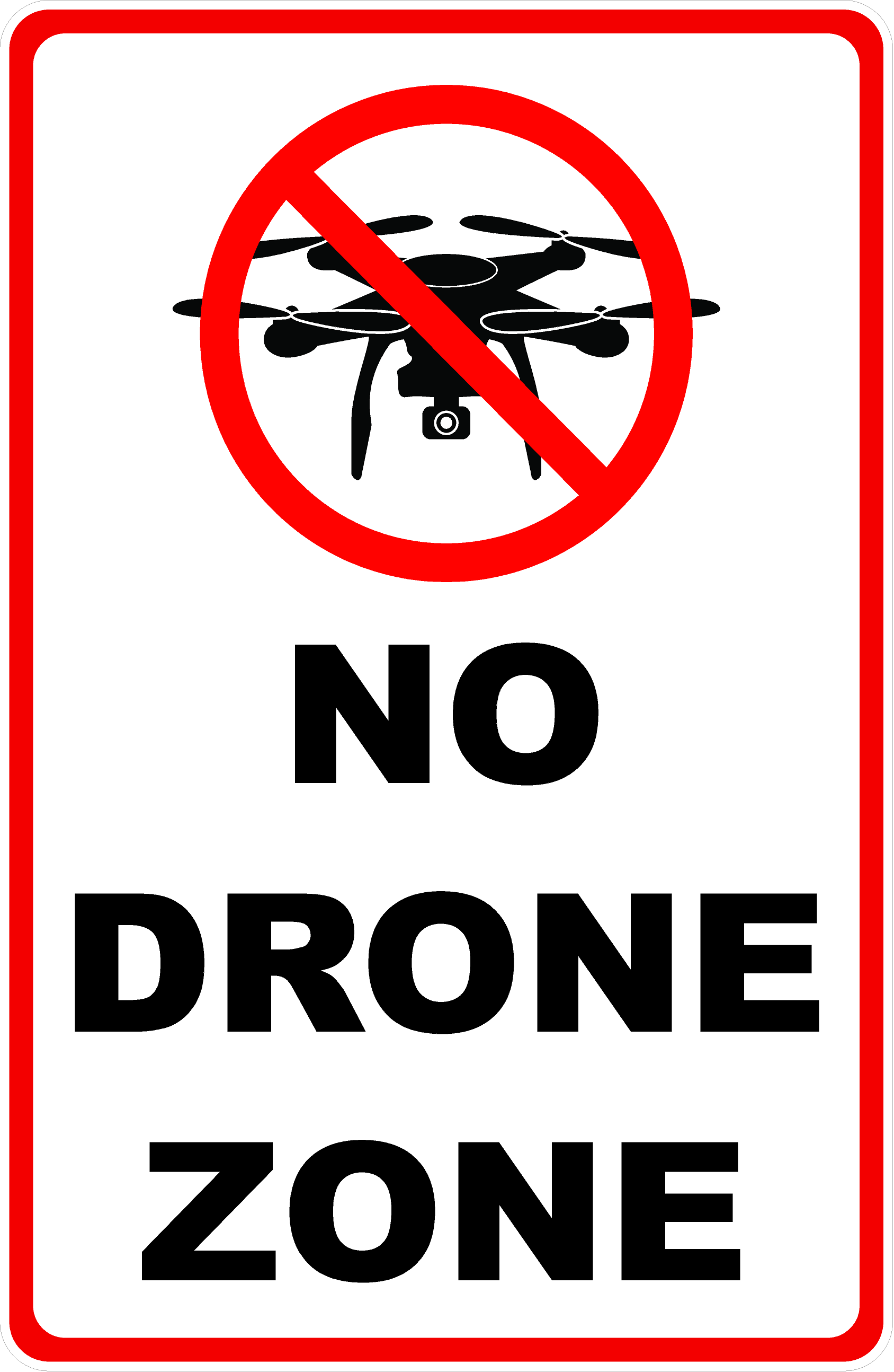 No Drone Zone Sign