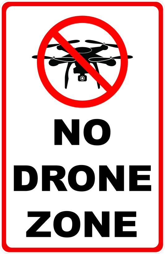 No Drone Zone Sign