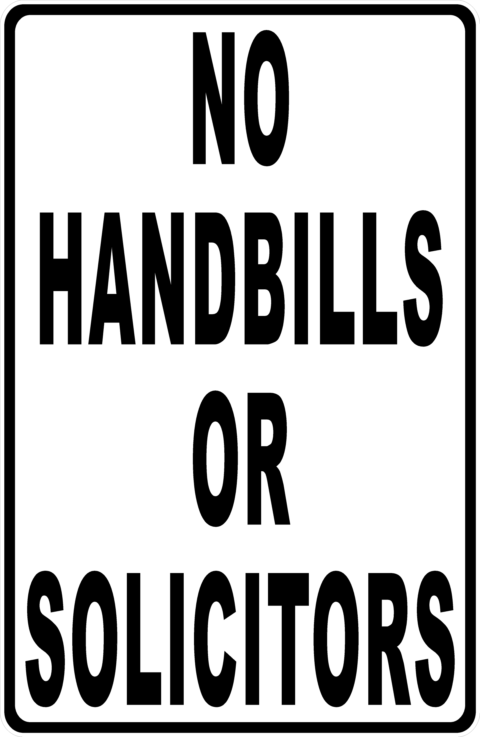 No Handbills or Solicitors Sign