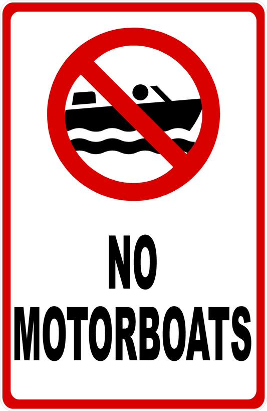 No Motorboats Sign