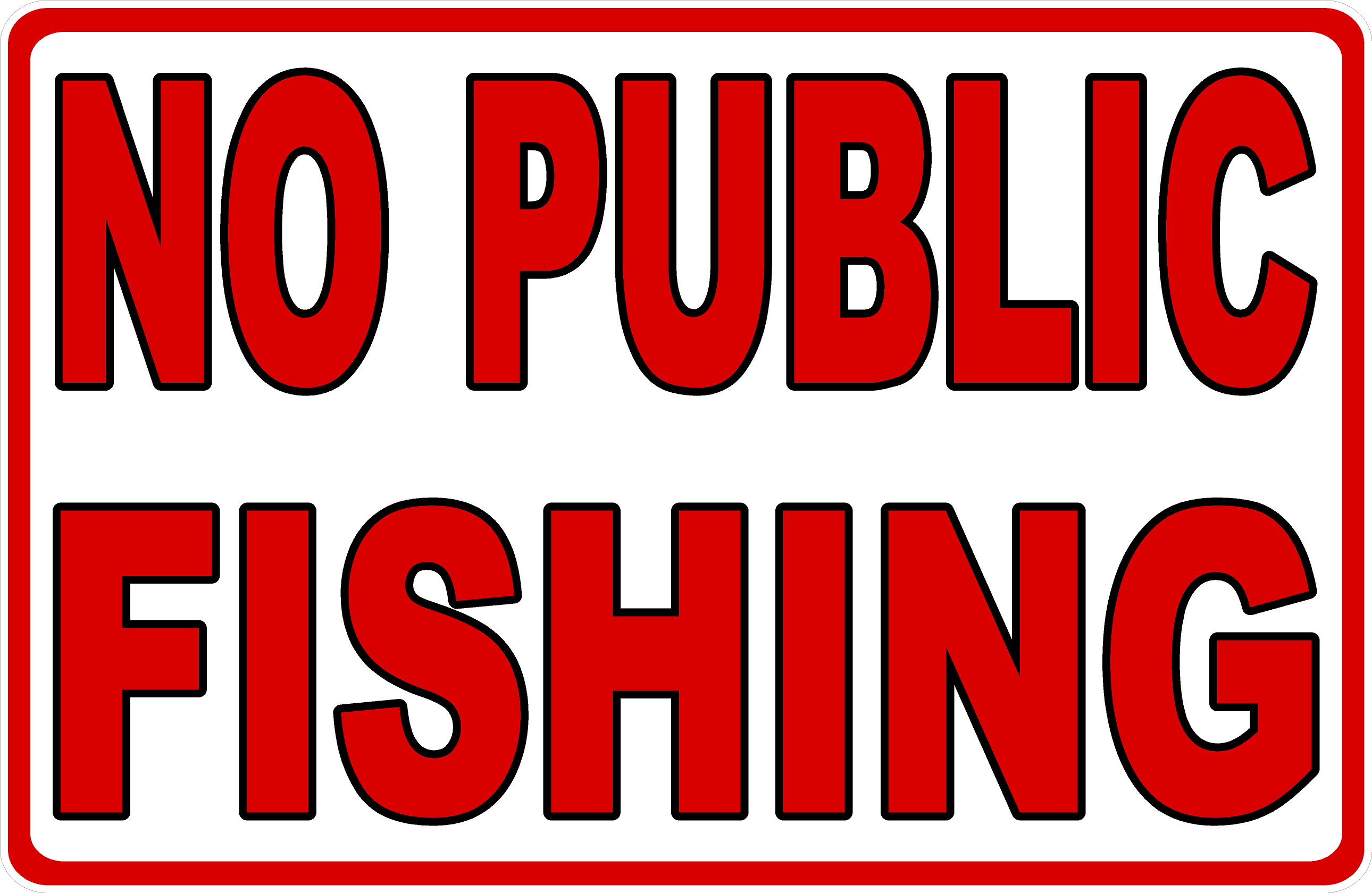 no fishing signs