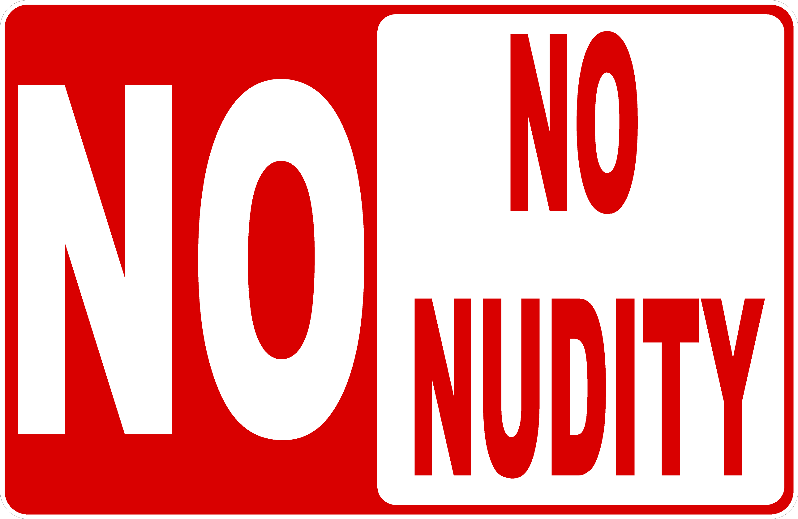 No Public Nudity Sign – signs by salagraphics