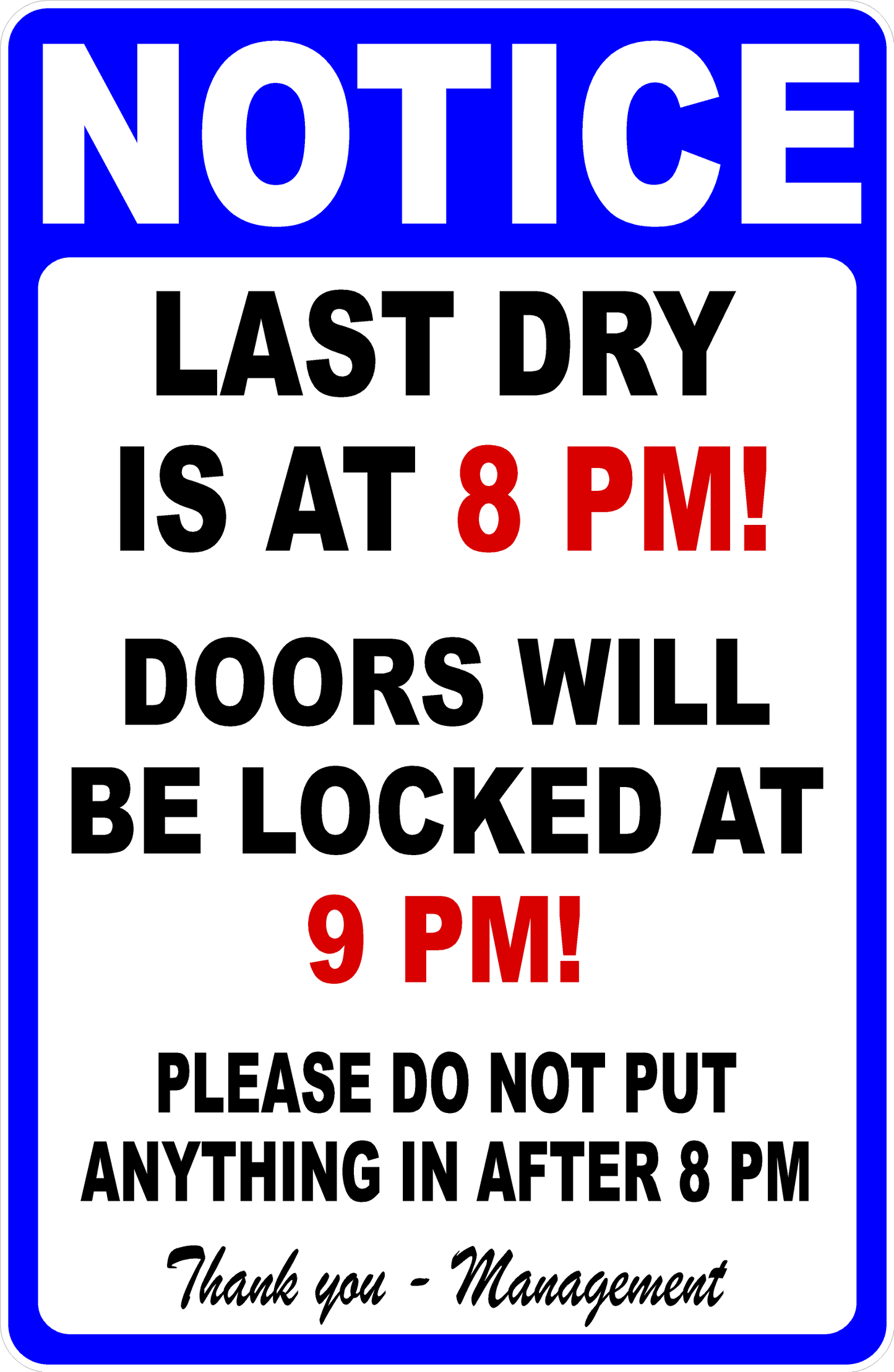 Last Dry Laundromat Decal