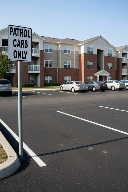 Patrol Cars Only Sign by Sala Graphics