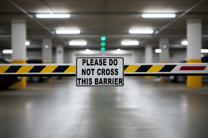 Please Do Not Cross This Barrier Sign by Sala Graphics