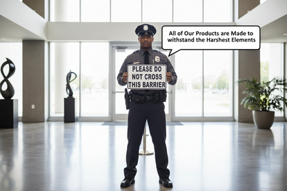 Please Do Not Cross This Barrier Sign by SalaGraphics