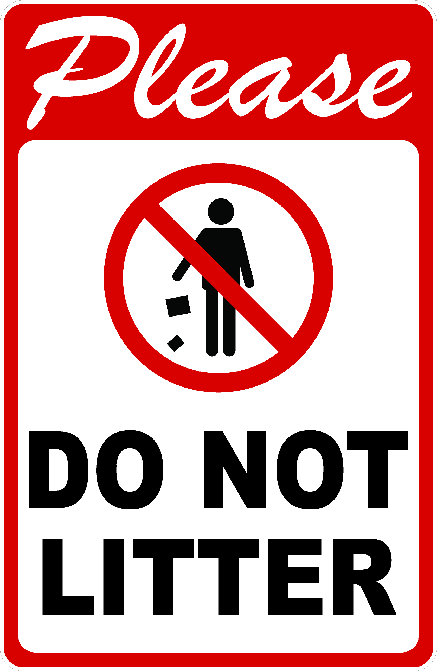 Please Do Not Litter Sign – Signs by SalaGraphics