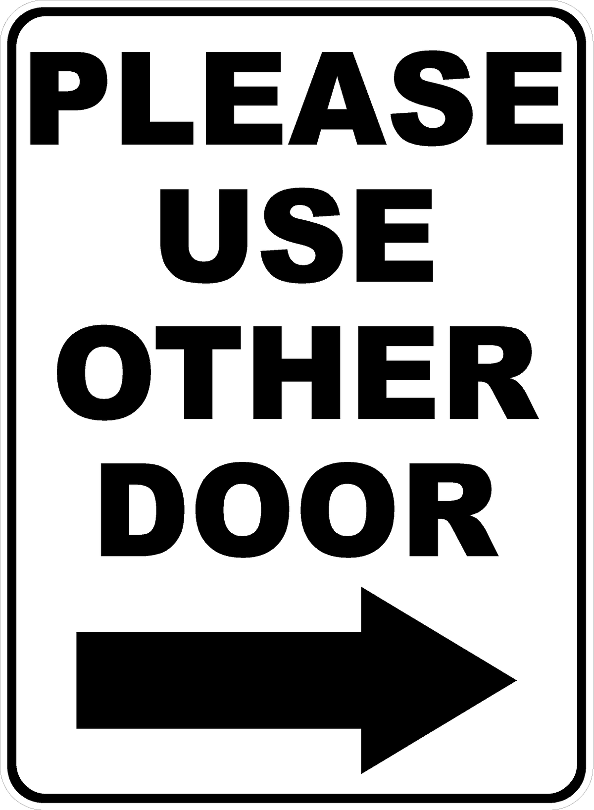 Please Use Other Door Decal with Choice of Directional Arrow – signs by ...