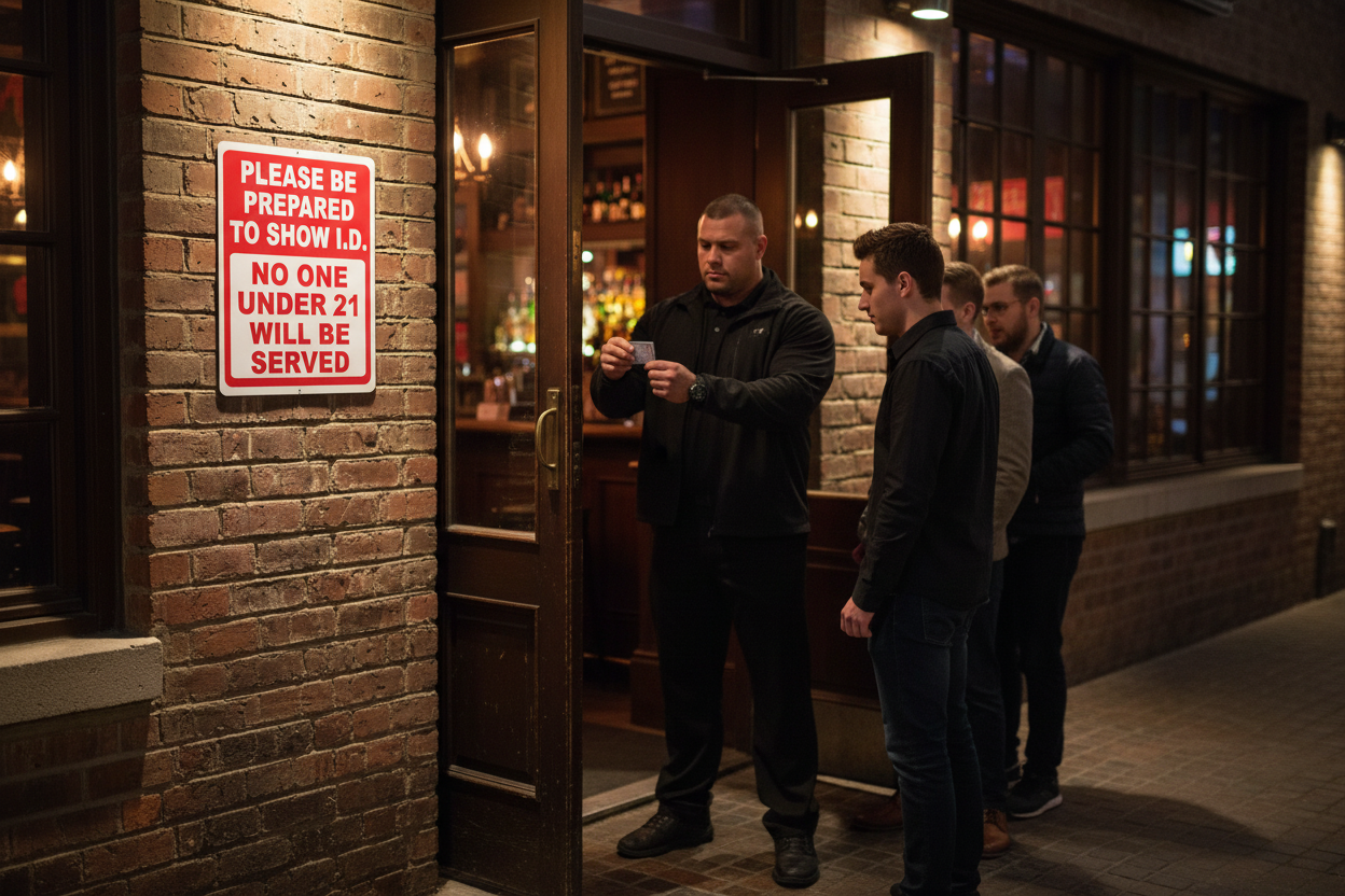 Must Be 21 to Enter Sign by Sala Graphics