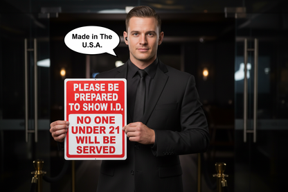 Must be 21 Sign by Sala Graphics Inc