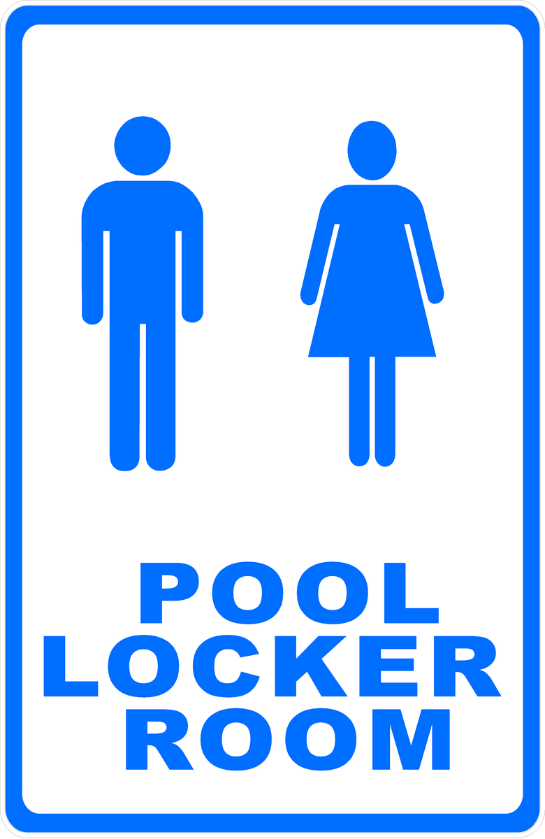 Pool Locker Room Sign – Signs by SalaGraphics