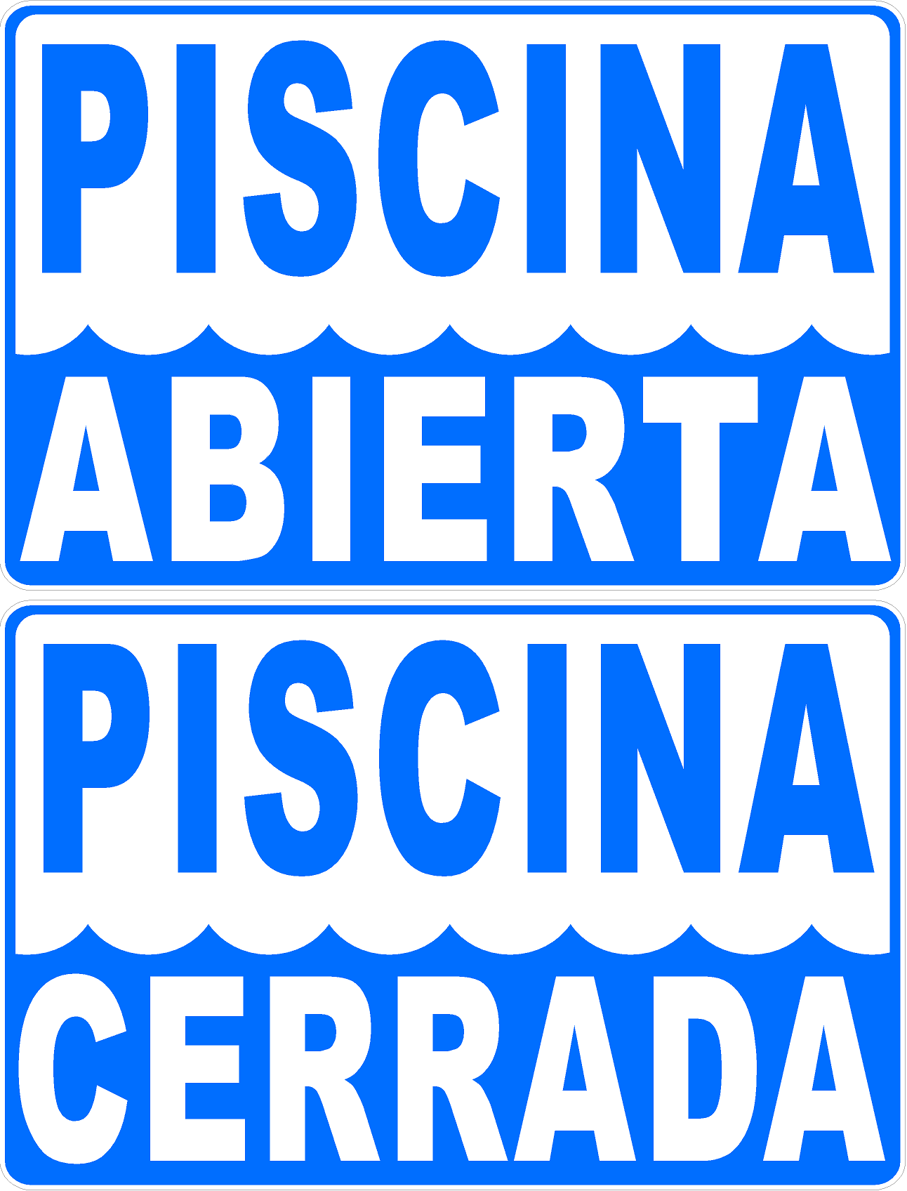 Pool Open and/or Closed Sign