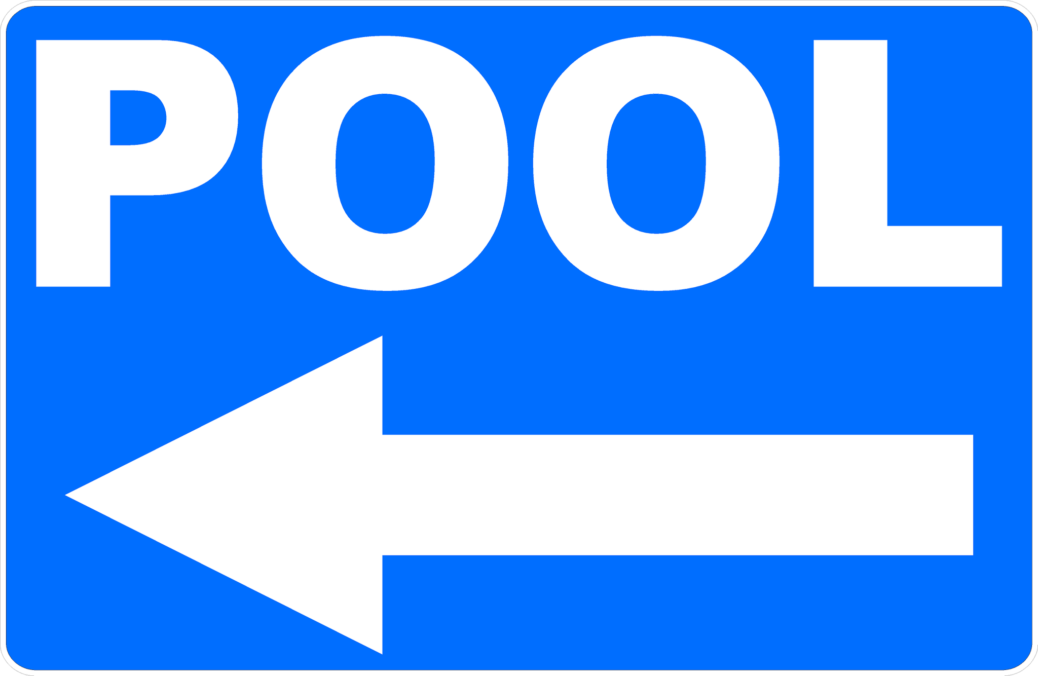 Pool With Directional Arrow Sign – Signs by SalaGraphics
