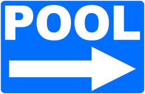 Pool With Directional Arrow Sign – Signs by SalaGraphics