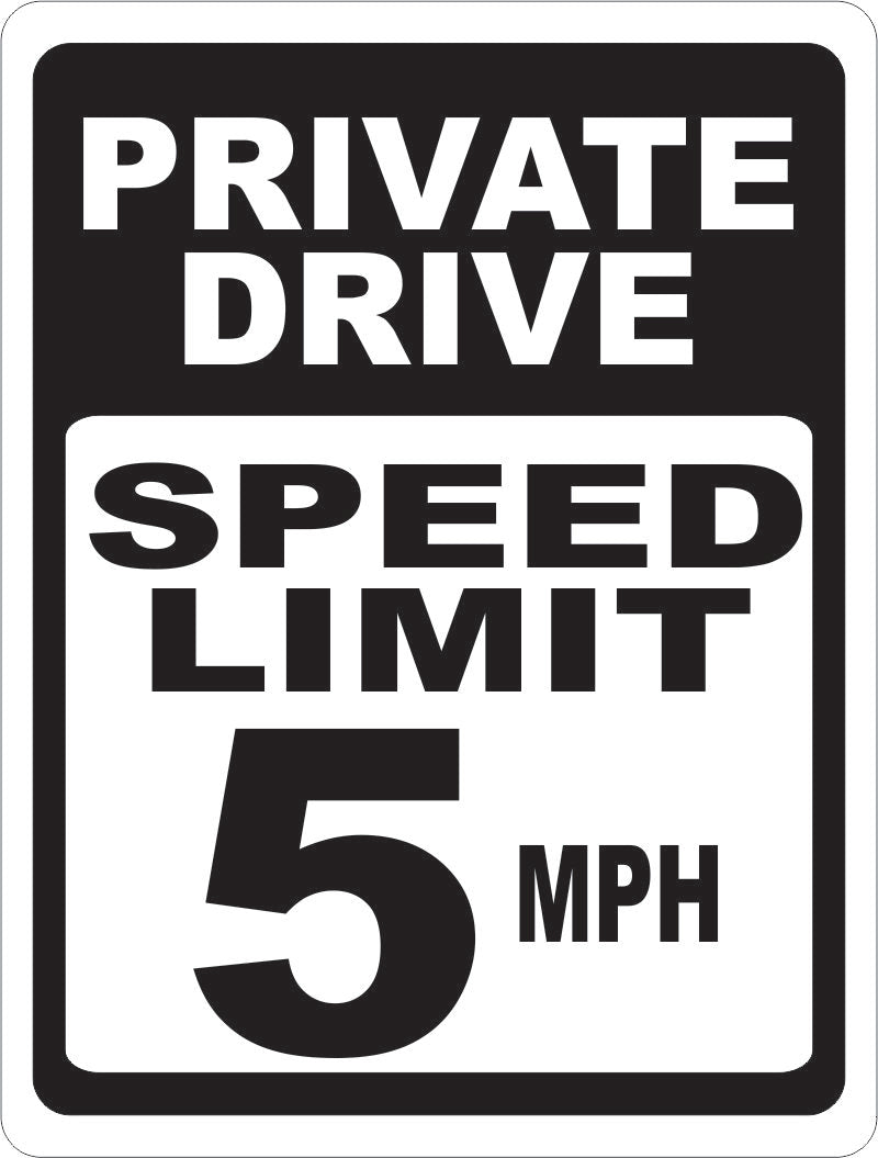 Private Drive Speed Limit (Your Choice) Sign