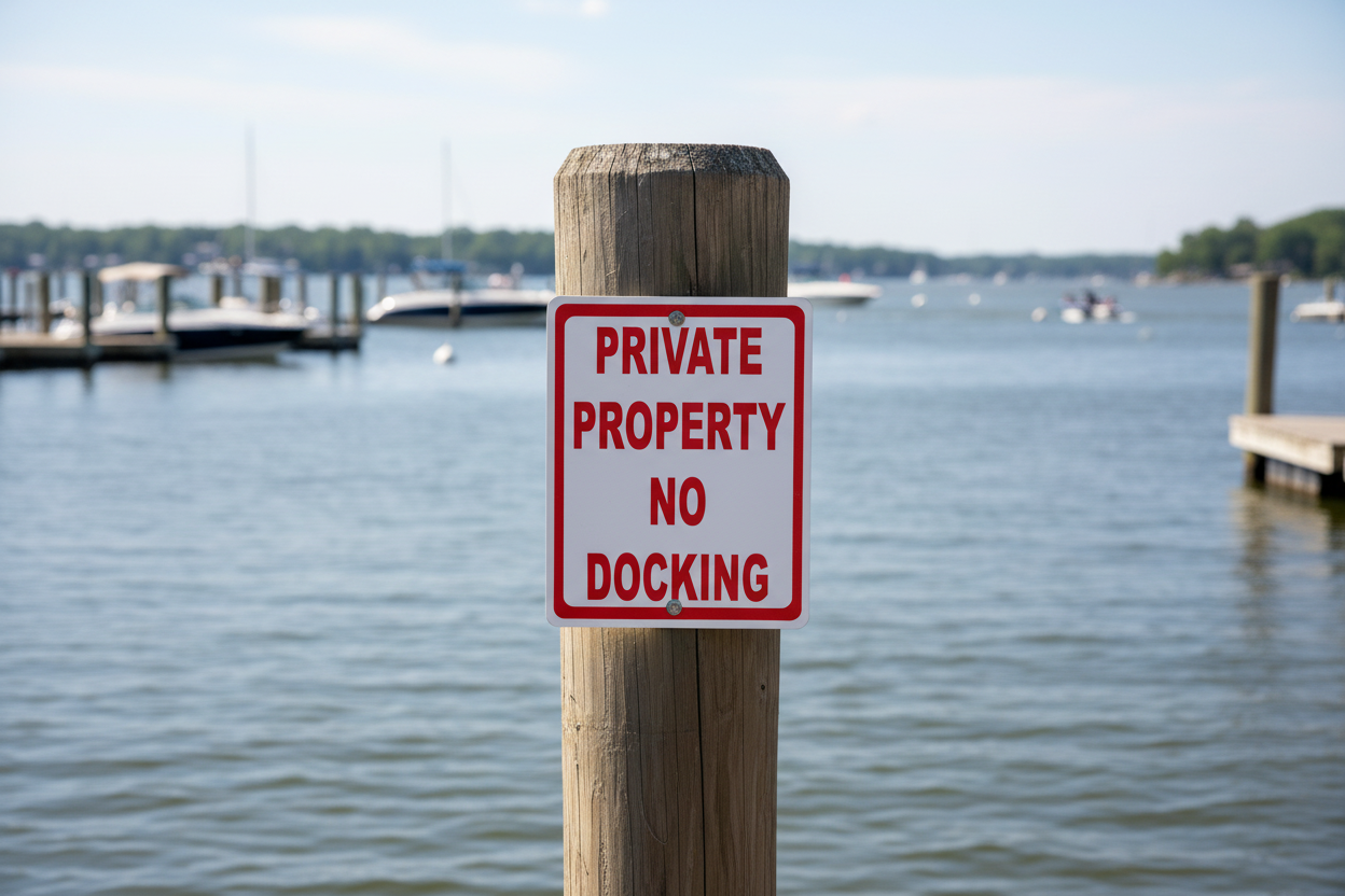 Private Property No Docking Sign SalaGraphics