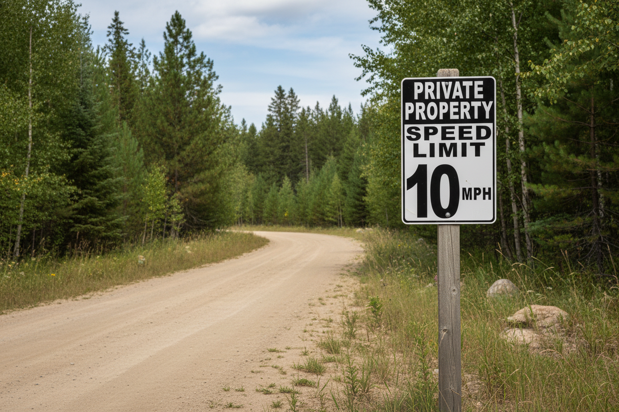 Private Property Speed Limit 10 MPH Sala Graphics