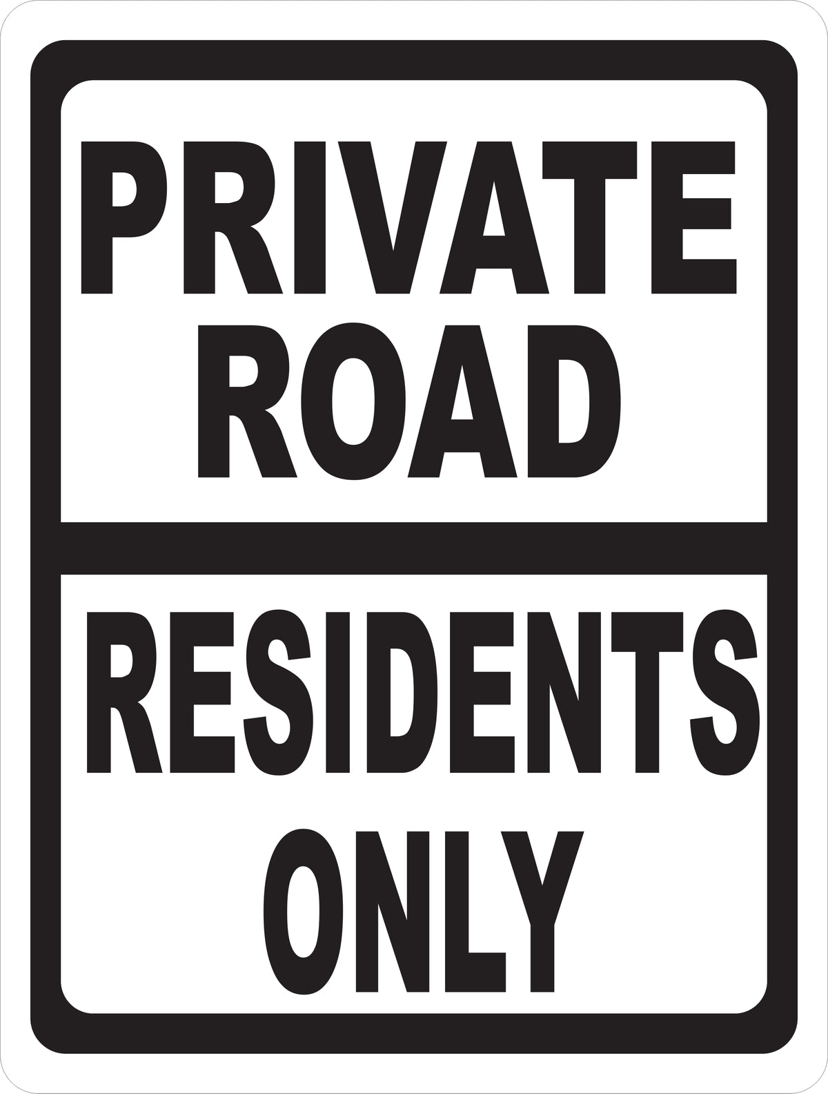 Private Road Residents Only Sign – signs by salagraphics