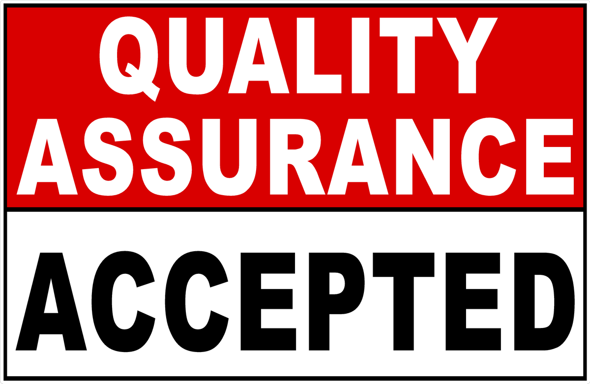 Quality Assurance Sign with 5 Options – Signs by SalaGraphics