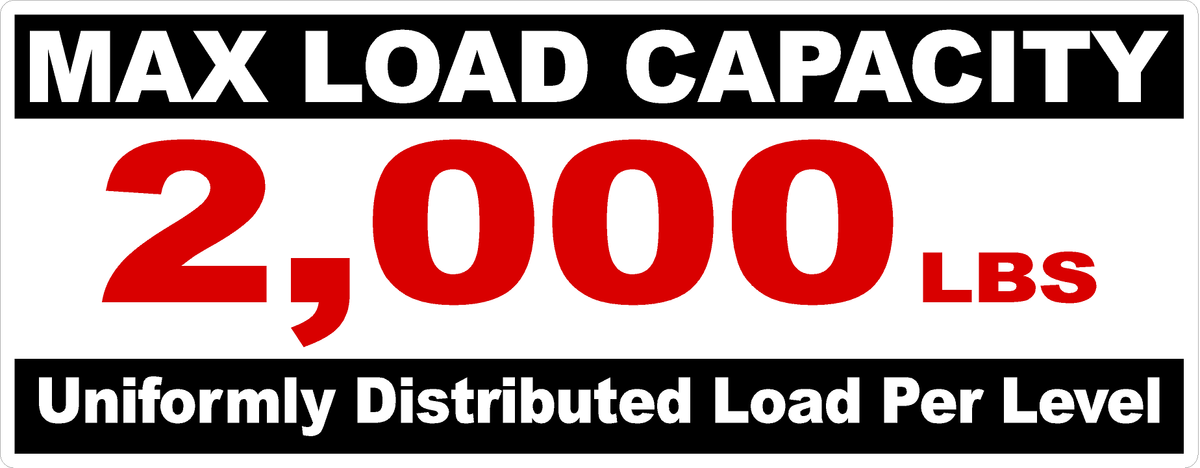 Max Load Capacity Rack Customizable Decal – Signs by SalaGraphics