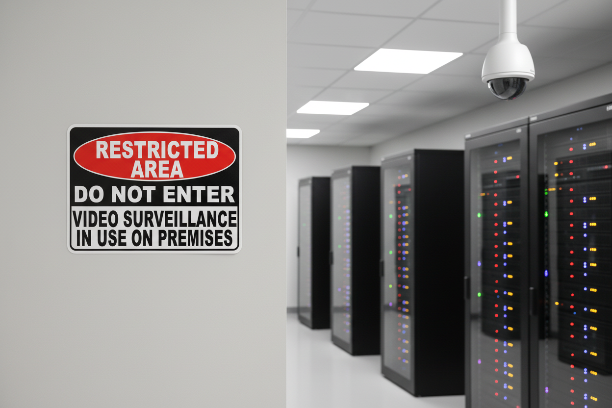 Restricted Area Do Not Enter Video Surveillance in Use Sign Sala Graphics
