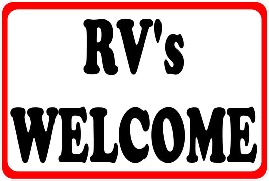 RV's Welcome Sign