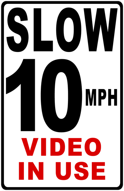 Slow Video in Use Sign MPH Options
