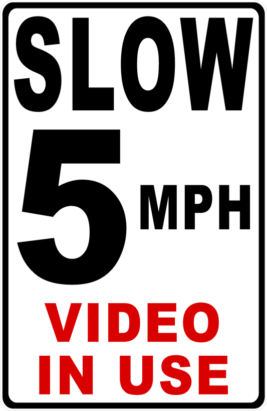 Slow Video in Use Sign MPH Options