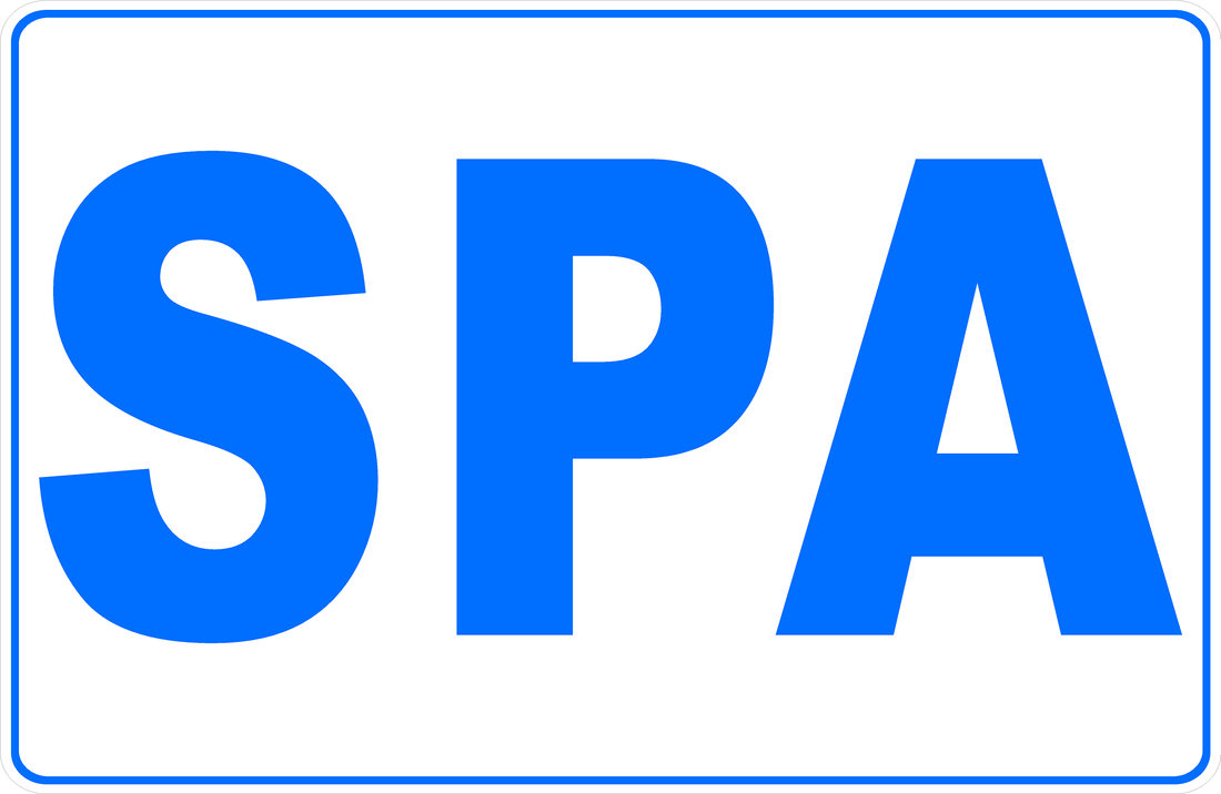 Spa with Optional Directional Arrow Sign – signs by salagraphics