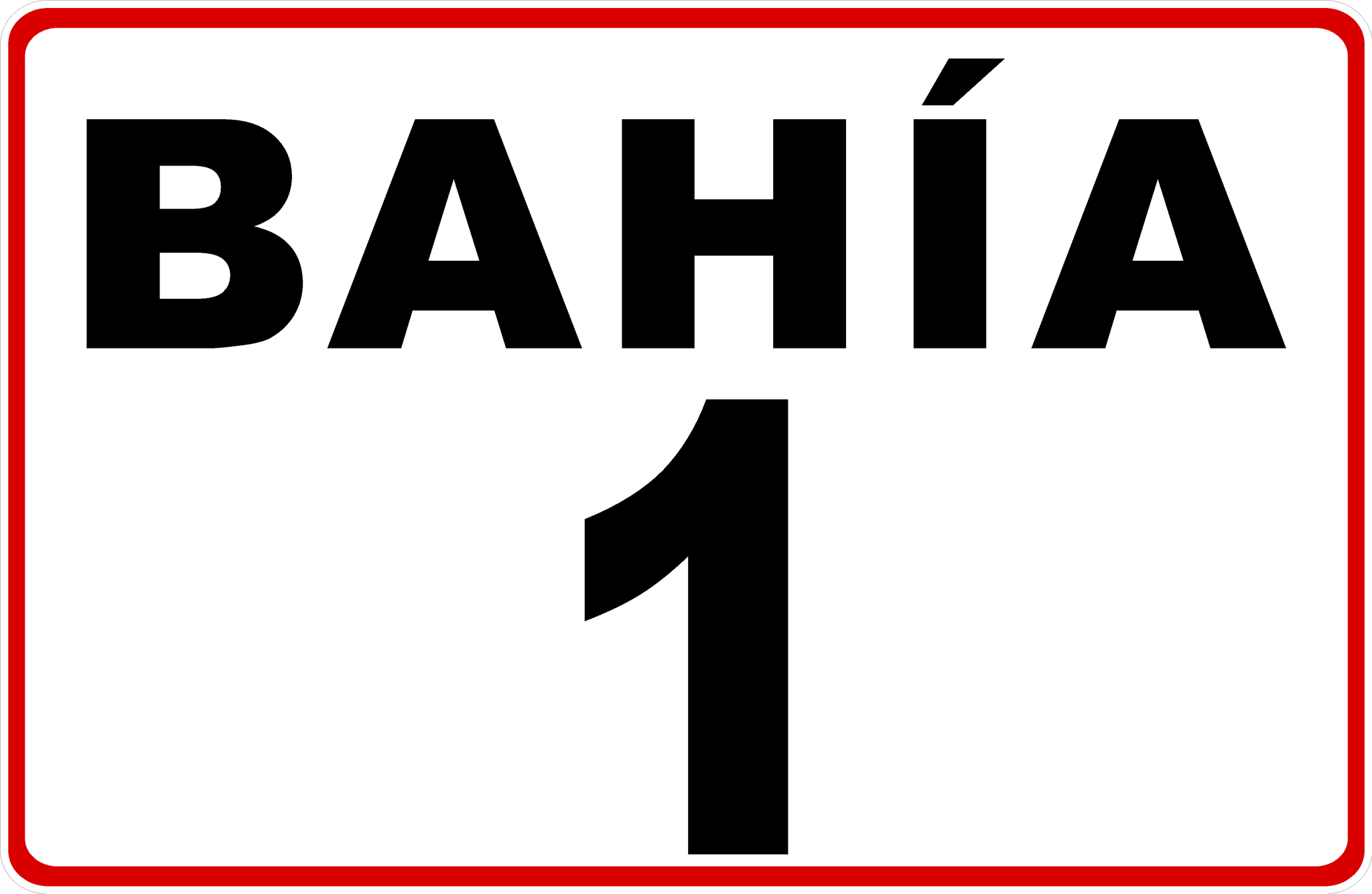 Single Bay Number Bay Numbering Sign – Signs by SalaGraphics