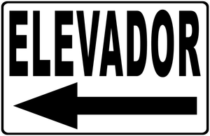 Elevator Sign with Optional Directional Arrow