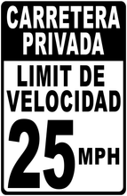 Private Road Speed Limit (Your Choice) Sign