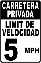 Private Road Speed Limit (Your Choice) Sign